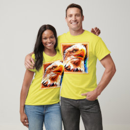 Camiseta A pintura de uma face das águias espantosas. Compr