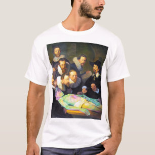 Camiseta A pintura moderna de lição de anatomia com Alieníg