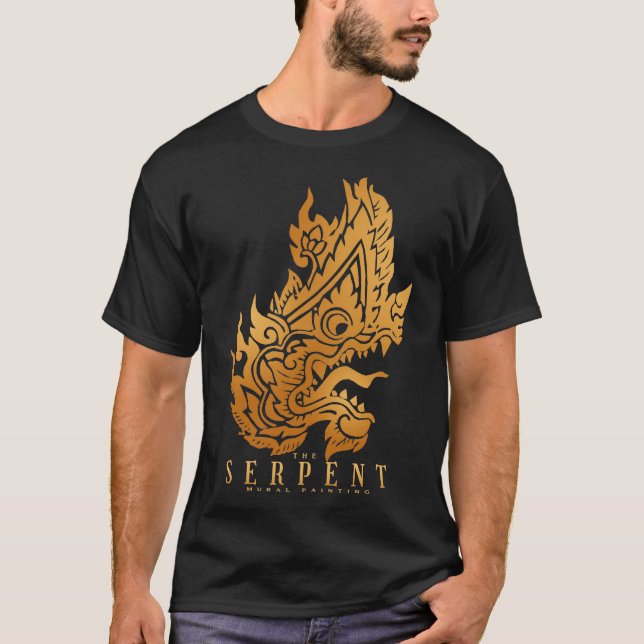 Camiseta A Pintura Mural da Serpente (Frente)