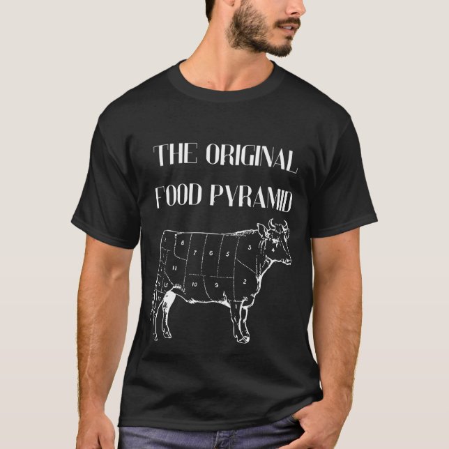 Camiseta A Pirâmide da Comida Original (Frente)