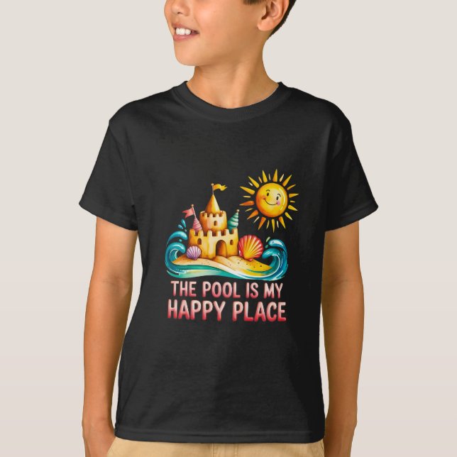 Camiseta A Piscina É O Meu Lugar Feliz, A Piscina (Frente)