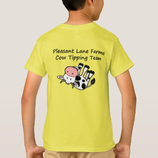 Camiseta A pista agradável cultiva a vaca que derruba a