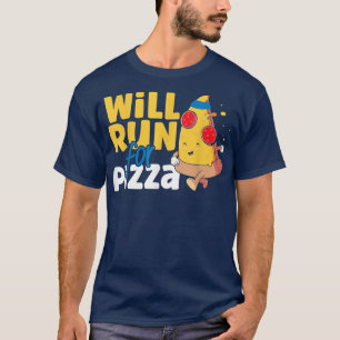 Camiseta A Pizza Da Meia Maratona Em Execução Irá Correr Pa