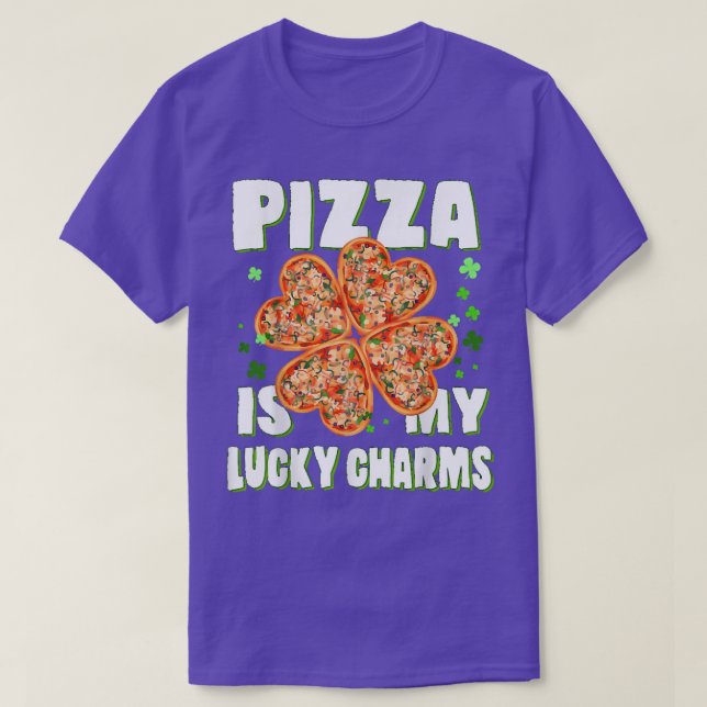 Camiseta A Pizza Engraçada É A Minha Sorte, Pizza St Patric (Frente do Design)