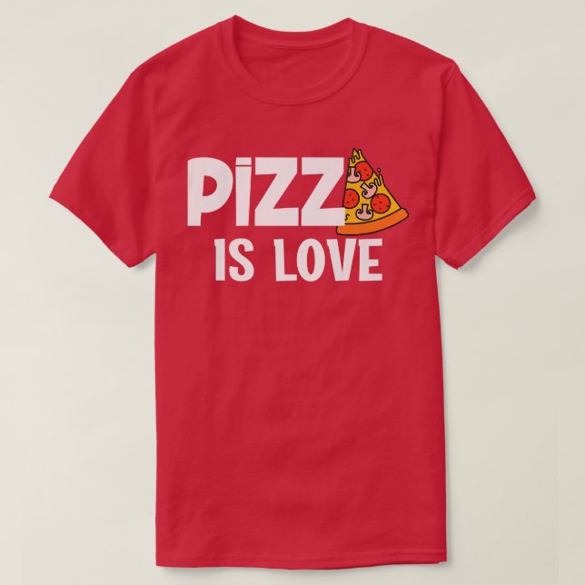 Camiseta A Pizza Engraçada É Uma Fatia Do Céu 853 (Frente do Design)