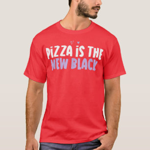 Camiseta A Pizza Engraçada Por Coração É A Nova Pizza Preta