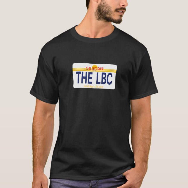 Camiseta A Placa de Identificação de Long Beach Califórnia  (Frente)