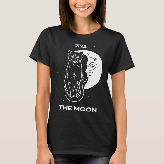 Camiseta A Placa de Lua Tarot Black Magic Fortune (Frente)
