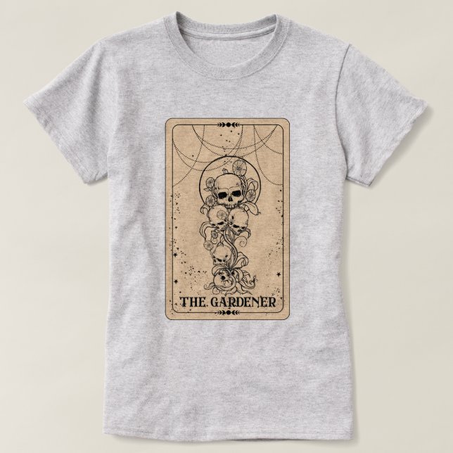 Camiseta A Placa De Tarot Do Gardener Relaxou A Camisa-T (Frente do Design)