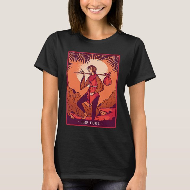 Camiseta A Placa de Tarot Fool para a Wic oculta etérica gó (Frente)