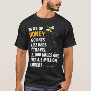 Camiseta A planta das estatísticas do mel da abelha