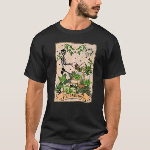 Camiseta A Planta De Placa De Tarot Do Esqueleto De Jardine