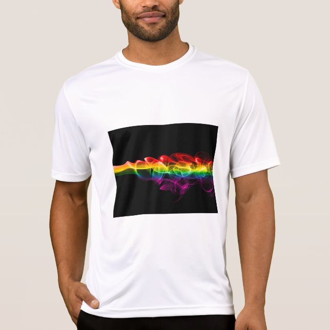 Camiseta A pluma de energia arco-íris de SlipperyJoe foi ca (Frente)