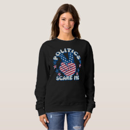 Camiseta A política me assusta, sinal de paz 
