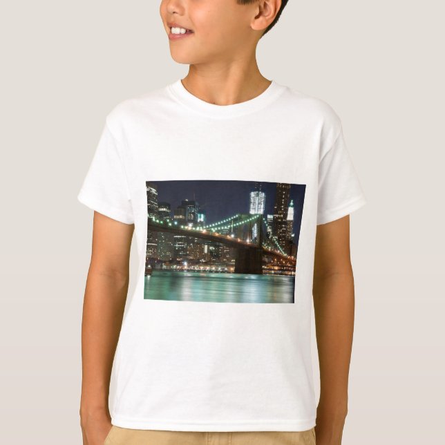 Camiseta A ponte de Brooklyn - cor (Frente)