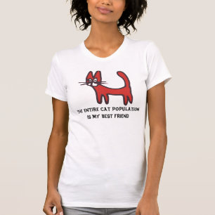 Camiseta A população de gatos é minha melhor amiga, camiset