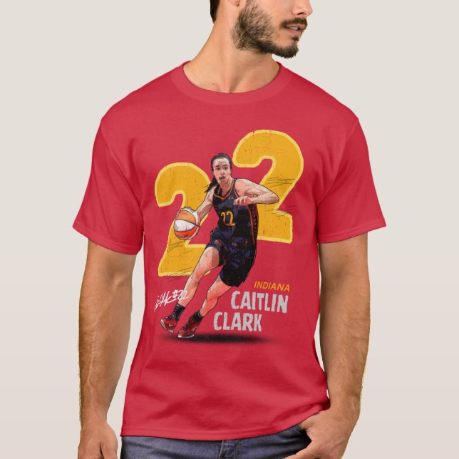 Camiseta a pose de drible com 22 de fundo (Frente)