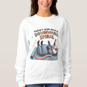 Camiseta A pose de Yoga de hoje é Possum Descendente Engraç