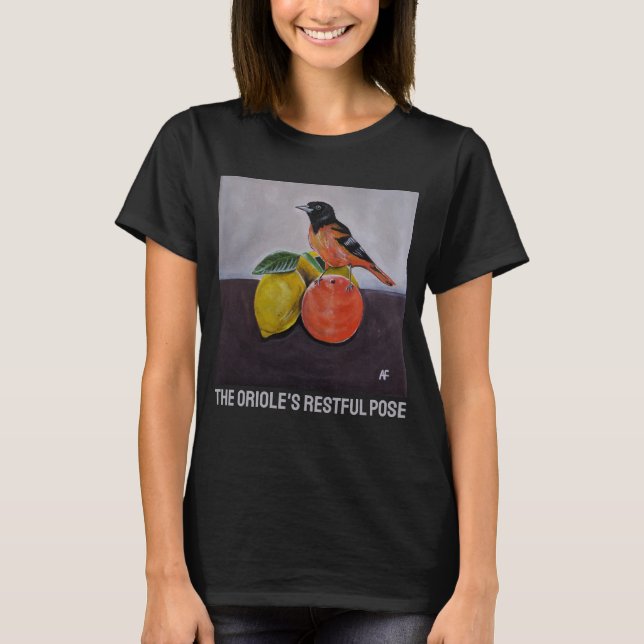 Camiseta A Pose Tranquila do Oriole por Alfred Fox (Frente)