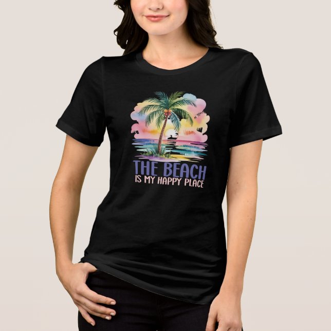 Camiseta A Praia é o Meu Lugar Feliz (Frente)