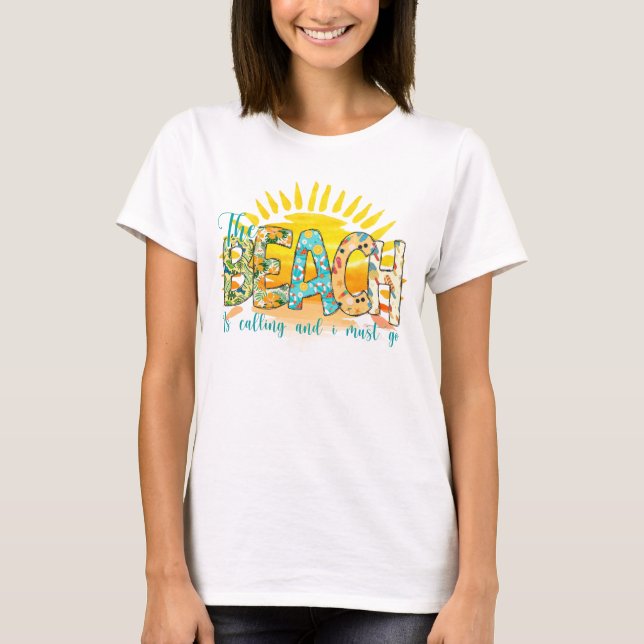 Camiseta A Praia Está Ligando | Sunset (Frente)