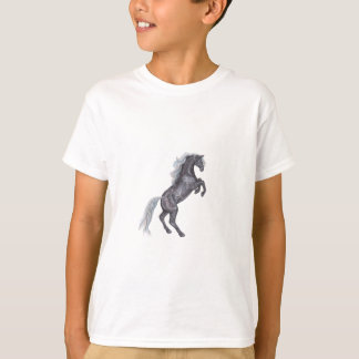 Camiseta A prata Dapple o cinza eqüino de elevação do pônei