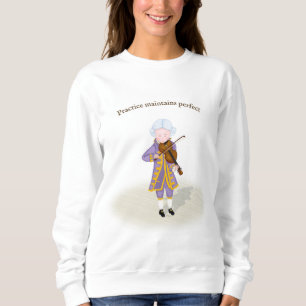 Camiseta A Prática Mantém O Perfeito Mozart Jogando Violi