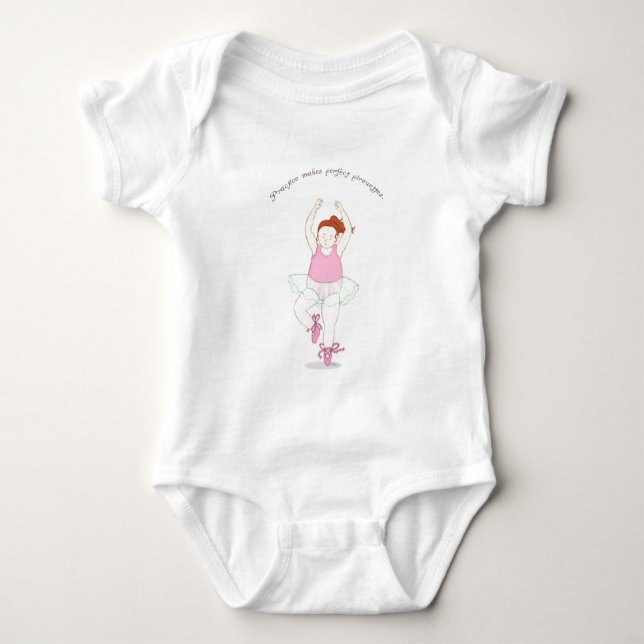 Camiseta A Prática Torna Pirouettes Perfeitos (Frente)