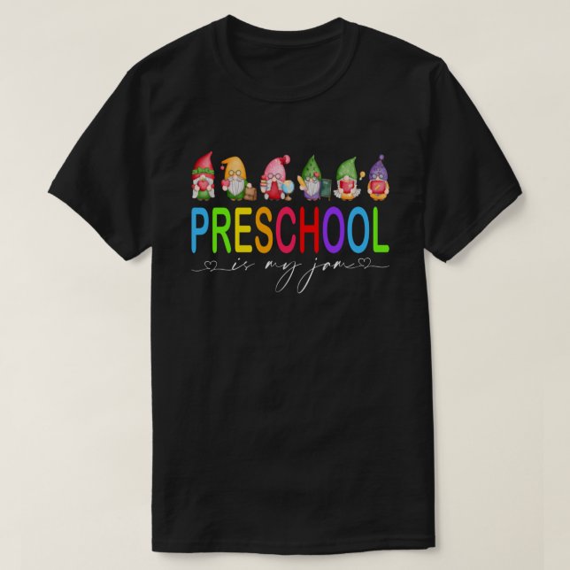 Camiseta A Pré-Escola É O Meu Professor Empolgado De Volta  (Frente do Design)