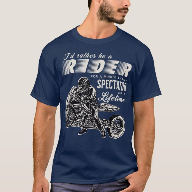 Camiseta A preferencialmente de Id de Corrida de Motociclet (Frente)