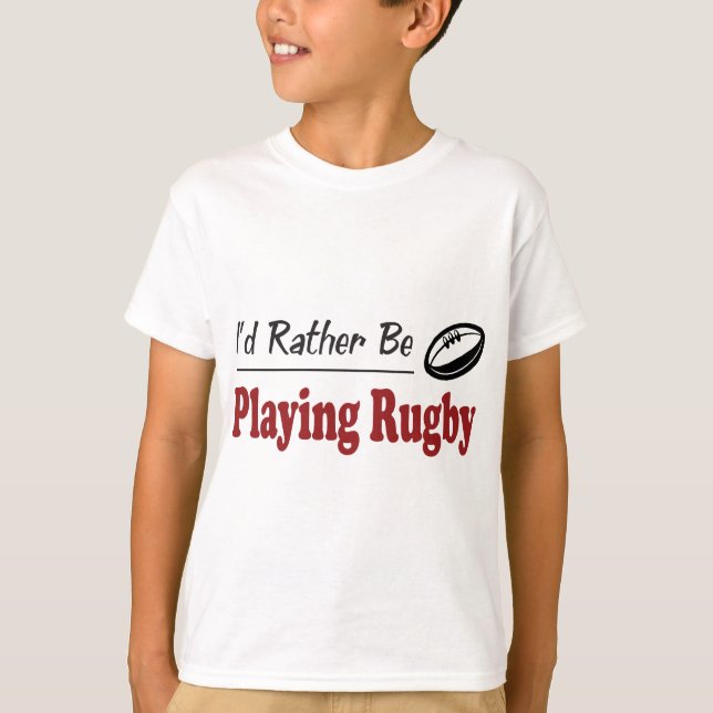 Camiseta A preferencialmente esteja jogando o rugby (Frente)