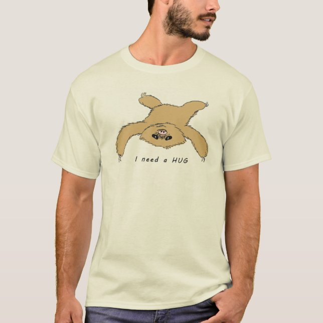 Camiseta A preguiça precisa um abraço (Frente)
