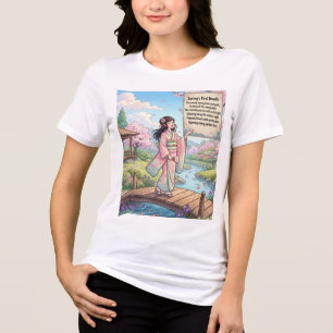 Camiseta A Primeira Respiração da Primavera: A Ponte Sakura
