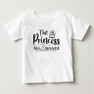 Camiseta A princesa chegou bebê menina fofa
