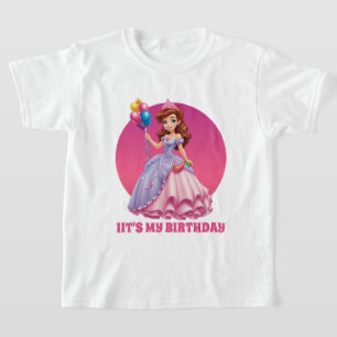 Camiseta A Princesa Princesa Aniversário da Bonita é person