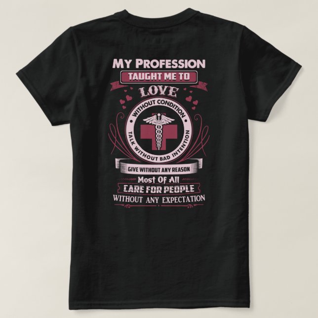 Camiseta A profissão da RAD Tech ensinou isso (Verso do Design)