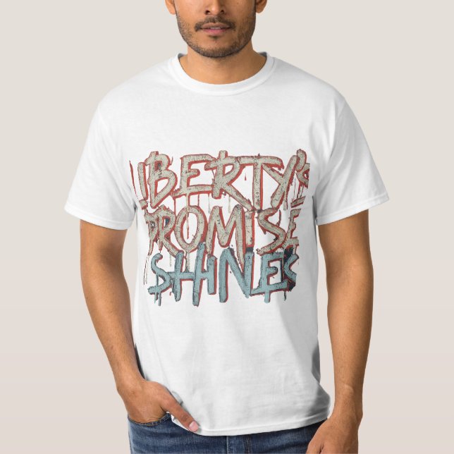 Camiseta A promessa da liberdade brilha (Frente)