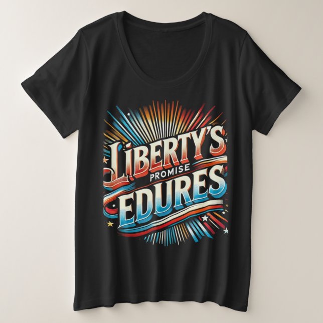 Camiseta A promessa da liberdade é consistente (Frente do Design)