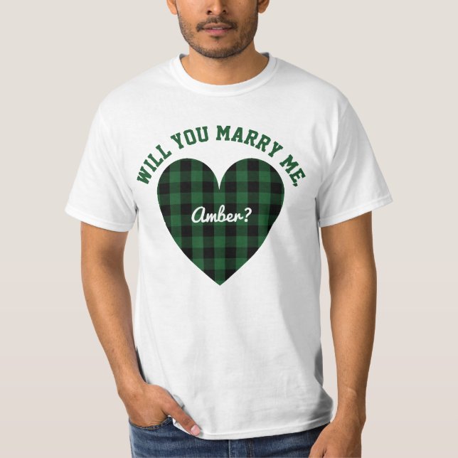 Camiseta A proposta de casamento personalizada | você (Frente)