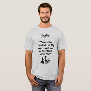 Camiseta A proposta vai para o BAILE DE FORMATURA comigo? C