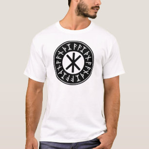 Camiseta A proteção No.1 de Odin (branco preto)