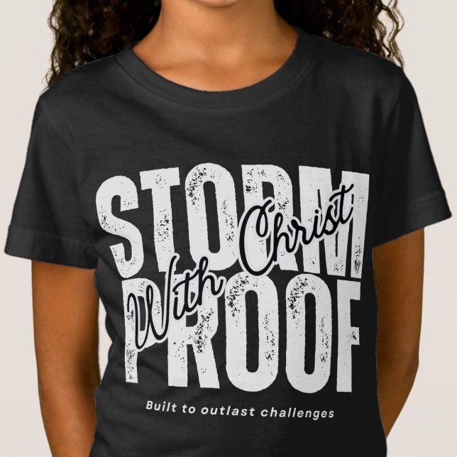 Camiseta À Prova de Tempestade Com Cristo (Criador carregado)
