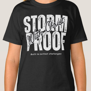 Camiseta À Prova de Tempestade Com Cristo Gratidão Fé Deus
