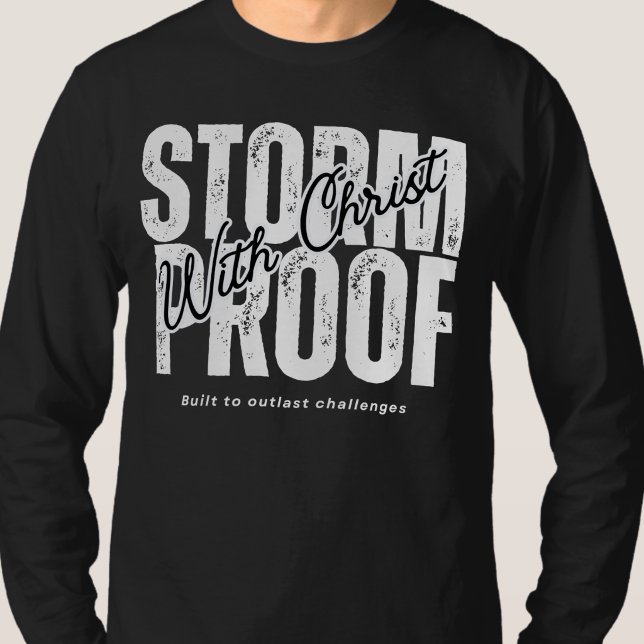 Camiseta À Prova de Tempestade Com Cristo - Jesus Evangelho (Criador carregado)