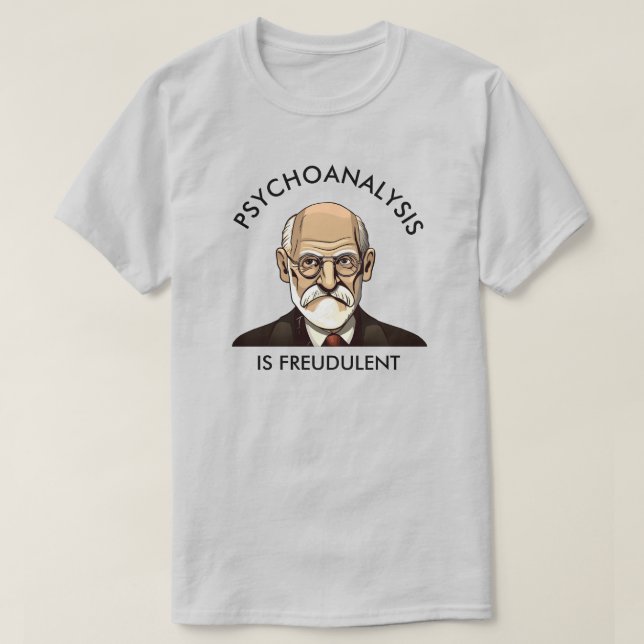 Camiseta A psicanálise é Freudulenta (Frente do Design)