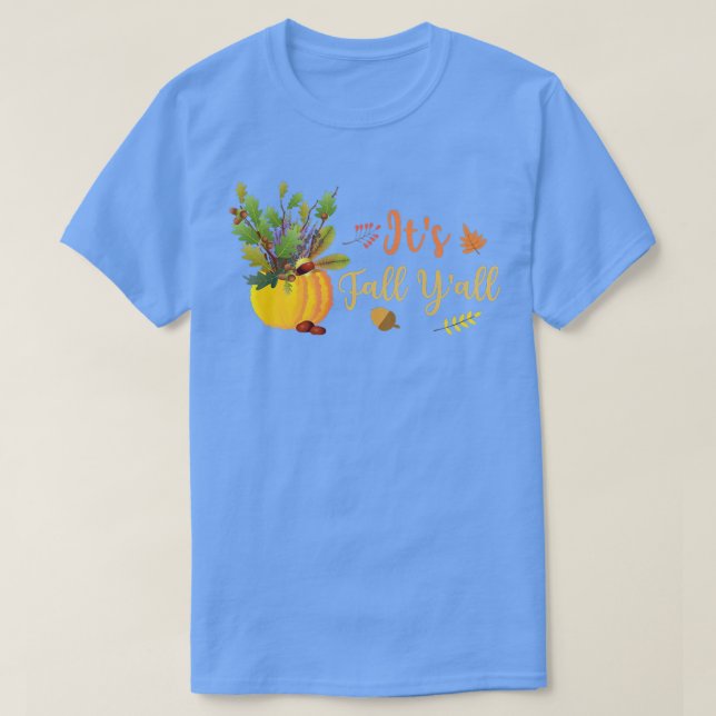 Camiseta A Pumpkin Bonita Cai Sai Do Outono Fall Seas (Frente do Design)