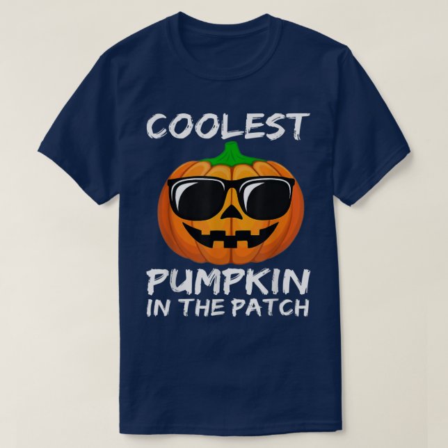 Camiseta A Pumpkin Mais Fria Do Patch Halloween Meninas (Frente do Design)