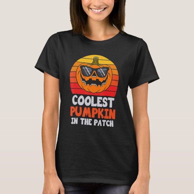 Camiseta A Pumpkin Mais Fria Do Patch Halloween Meninas (Frente)