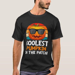 Camiseta A Pumpkin Mais Fria Dos Rapazes Do Halloween Retro