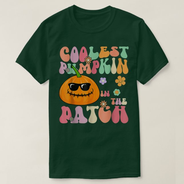 Camiseta A Pumpkin Mais Fria Nas Crianças De Patch Meninos  (Frente do Design)